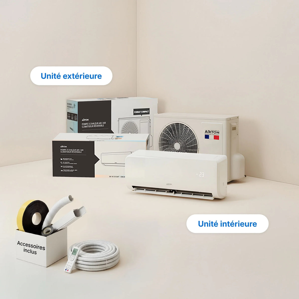 Climatiseur réversible Bisplit (x2) - Pompe à chaleur Air Air (PAC)